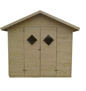 Gartenhaus aus Holz 3,3m x 3,3m, (16mm) mit Fenstern, BARCELONA – Gerätehaus